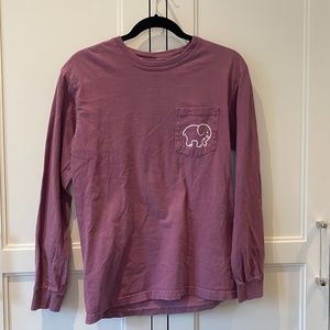 Ivory Ella Logo Graphic Long-Sleeve Shirt- Purple